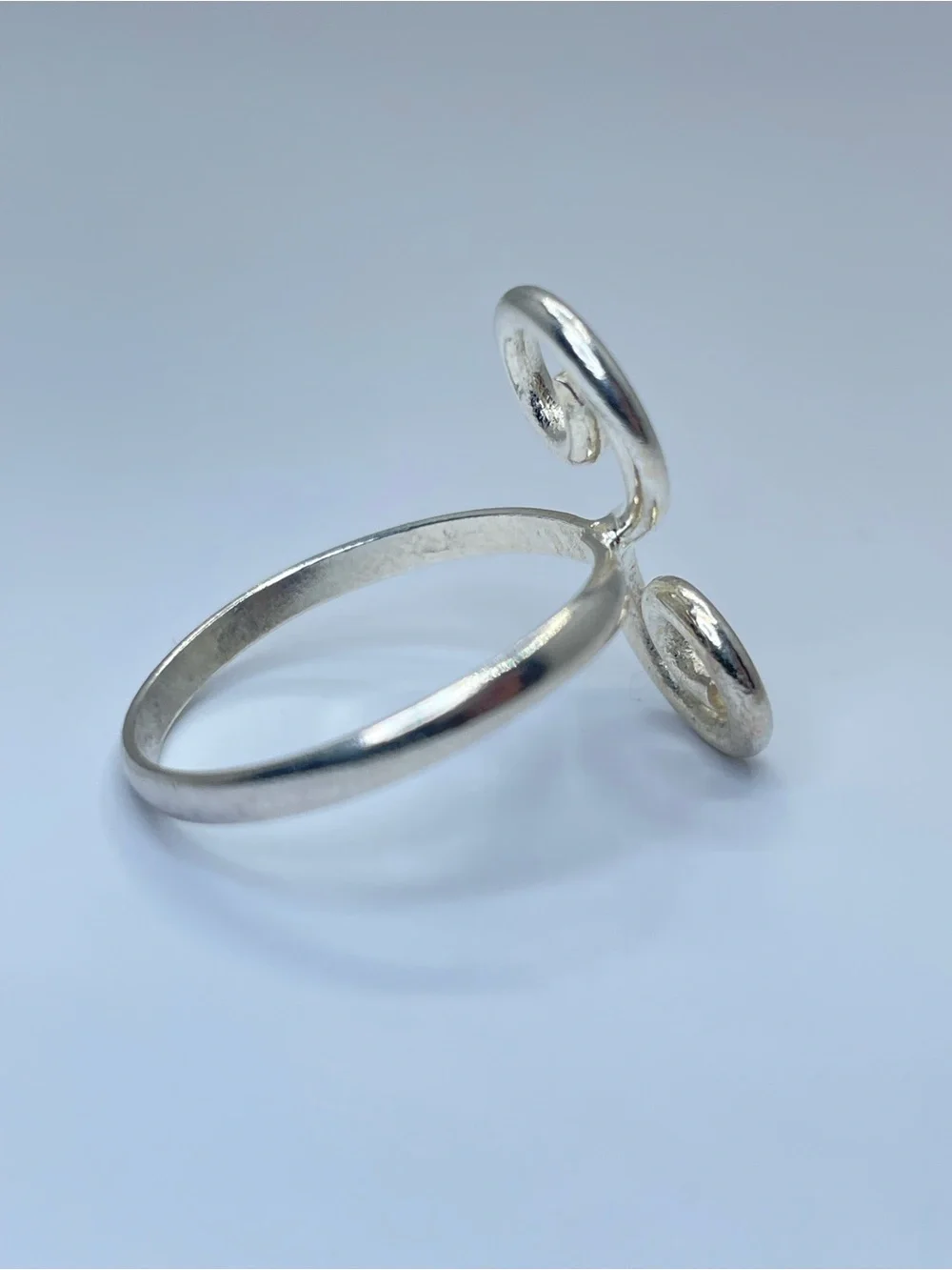 Vintage Mexico Silver Spiral Swirl Statement Ring Boho Southwestern Minimalist